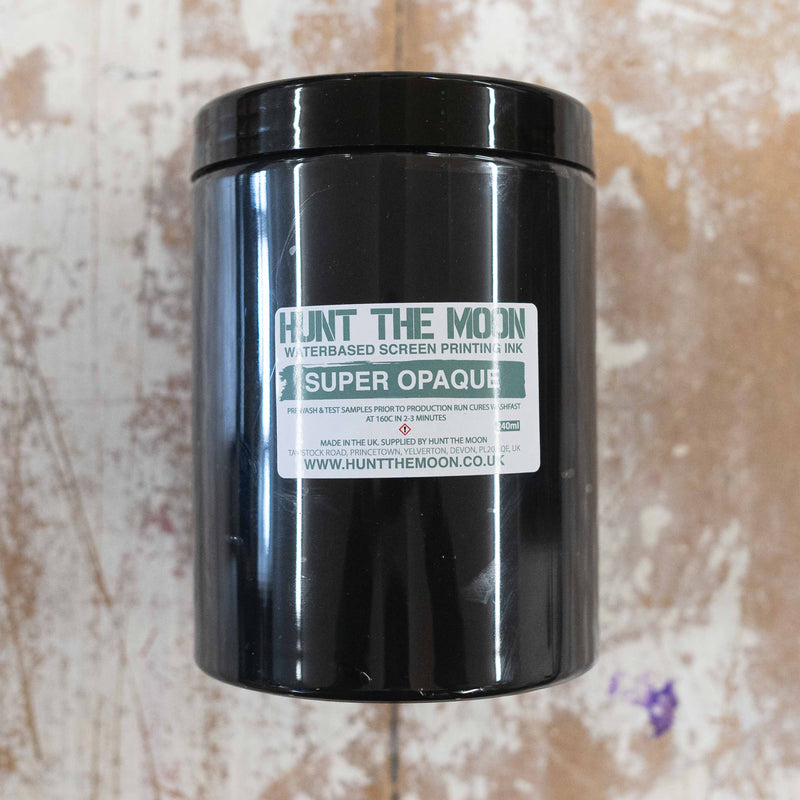 Super Opaque Black - Eco Waterbased Screen Printing Ink - 100ml, 240ml or 1ltr