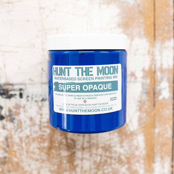 Super Opaque Blue - Eco Waterbased Screen Printing Ink - 100ml, 240ml or 1ltr