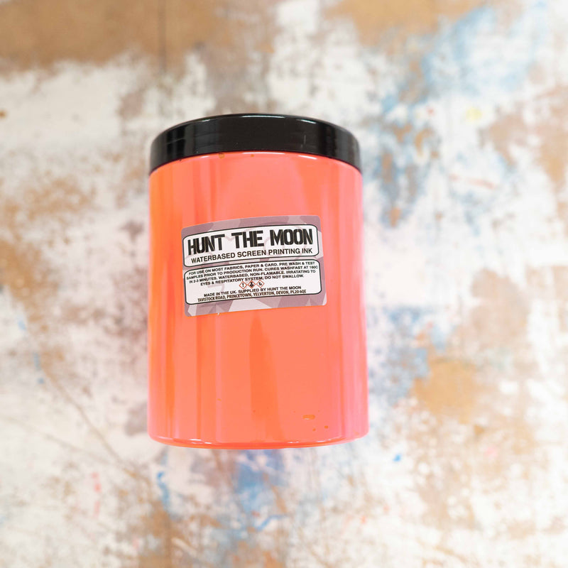 Fluorescent Orange - Eco Waterbased Screen Printing Ink - 100ml, 240ml, or 1ltr