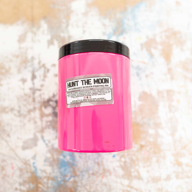 Fluorescent Pink - Eco Waterbased Screen Printing Ink - 100ml, 240ml, or 1ltr