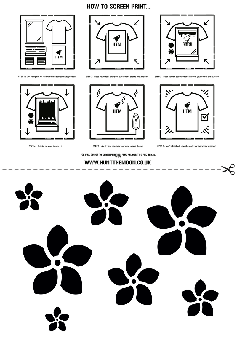 How to Screen Print Guide + Flower Garden Bundle (Free download)