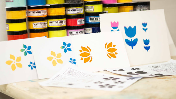 How to Screen Print with Stencils - Paper & Card