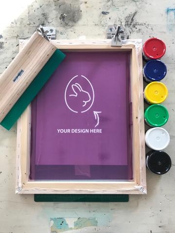 How to screen print paper & card at home using a custom screen kit