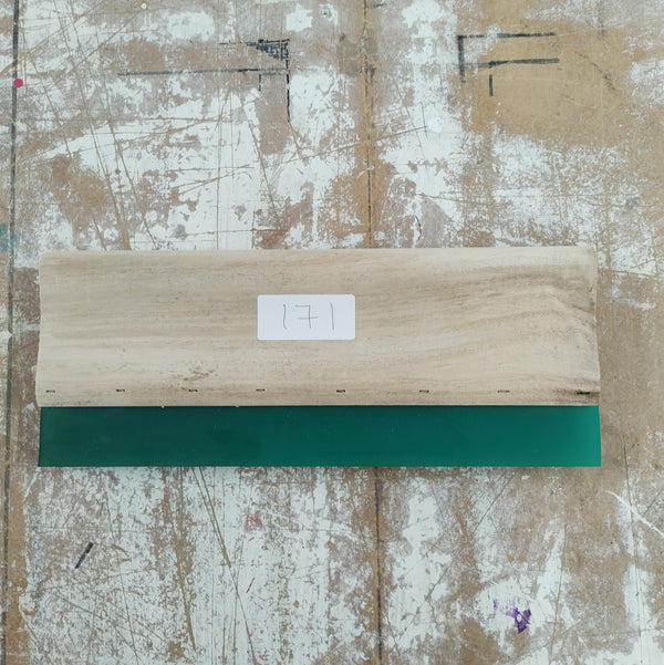 Second 30cm (12") A3 Wooden Squeegee with Square Cut 75 Shore Blade