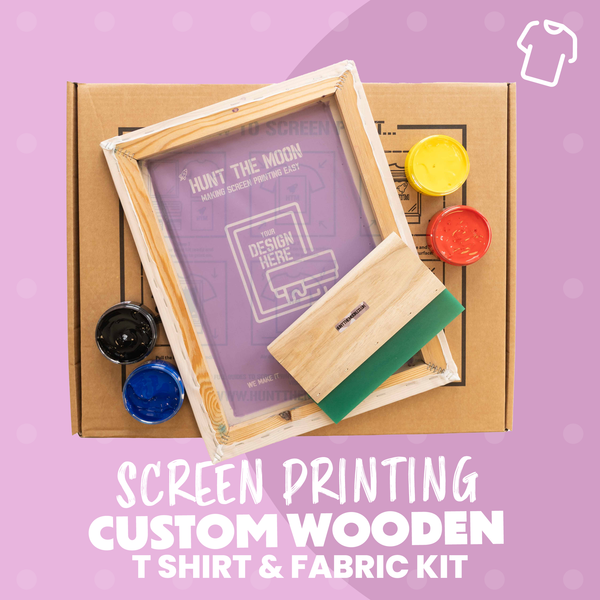 T-Shirts & Fabric - Custom wooden screen printing kit with your image - A4 or A3