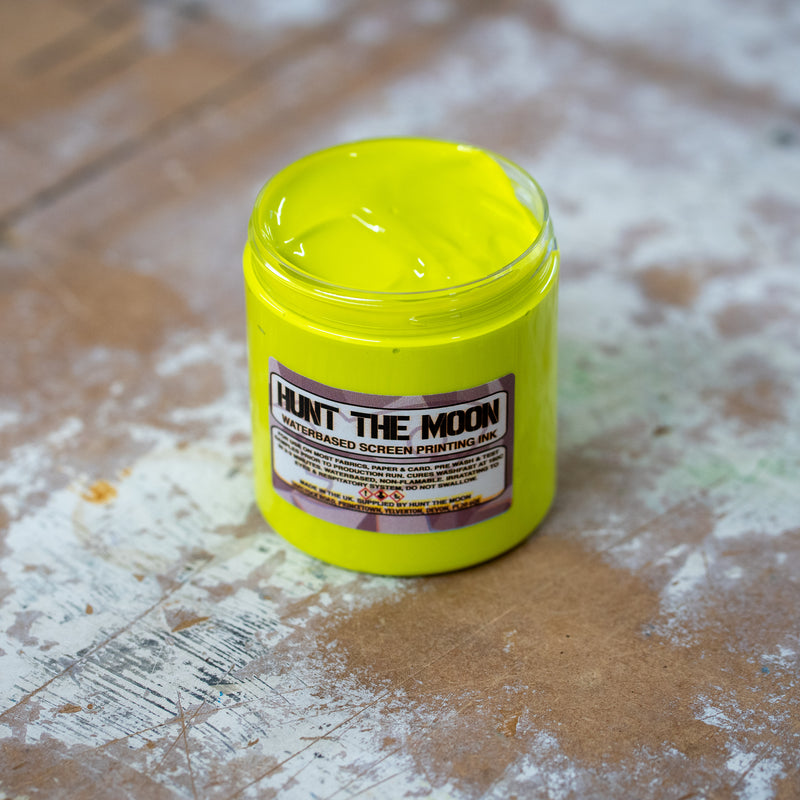 Fluorescent Lime/Yellow  - Eco Water Based Screen Printing Ink 100ml or 240ml (Limited Edition)