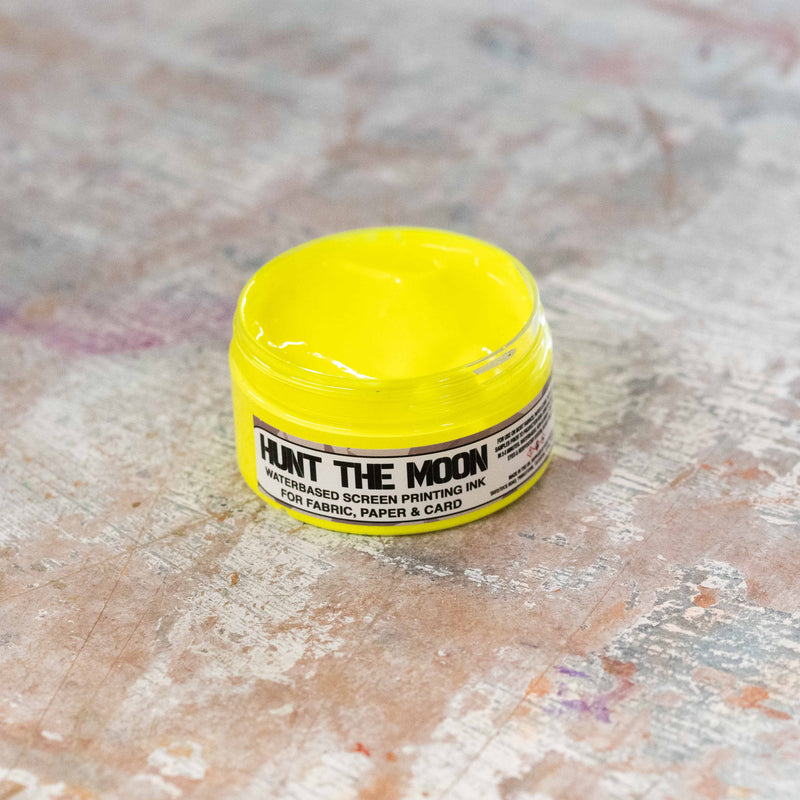 Fluorescent Yellow - Eco Waterbased Screen Printing Ink - 100ml, 240ml, or 1ltr