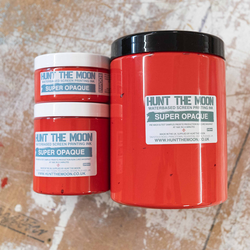 Super Opaque Red -  Eco Waterbased Screen Printing Ink - 100ml, 240ml or 1ltr