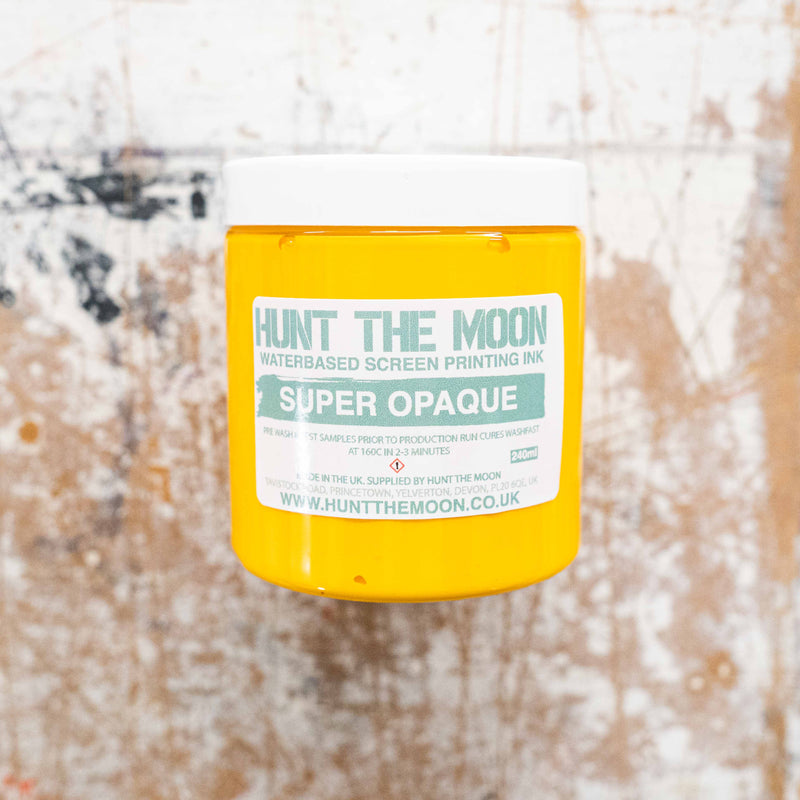 Super Opaque Yellow - Eco Waterbased Screen Printing Ink - 100ml, 240ml or 1ltr