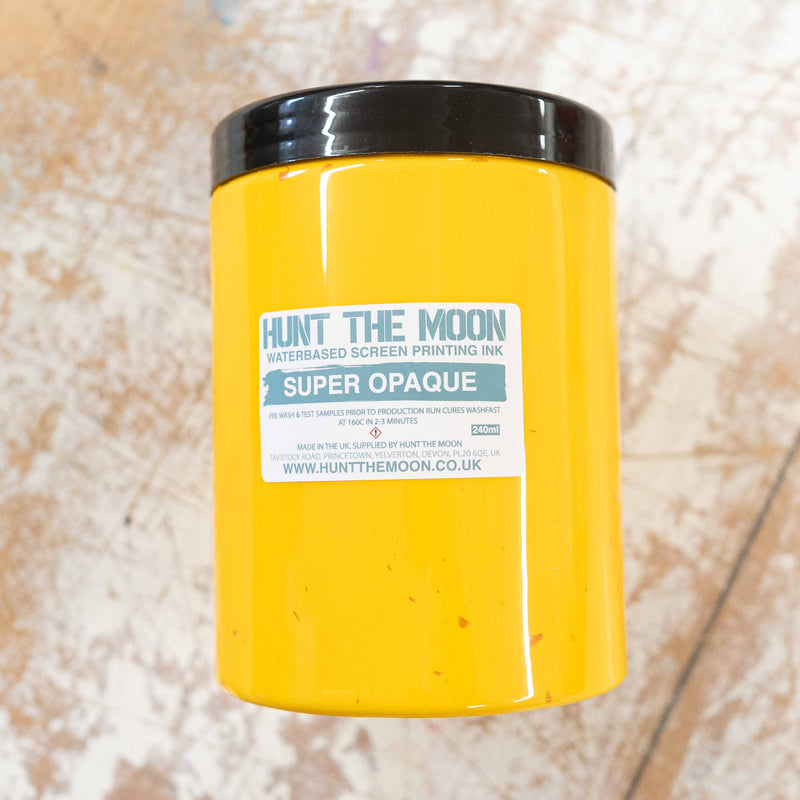 Super Opaque Yellow - Eco Waterbased Screen Printing Ink - 100ml, 240ml or 1ltr