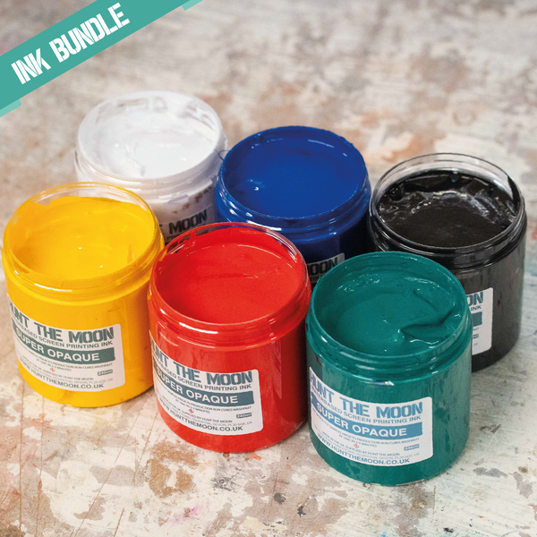 Super Opaque Eco Waterbased Screen Printing Ink Bundle - 100ml, 250ml or 1ltr