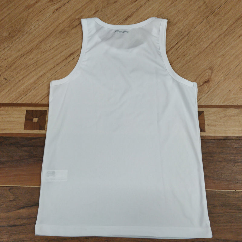 Active Dry Small White Polyester Tank Top