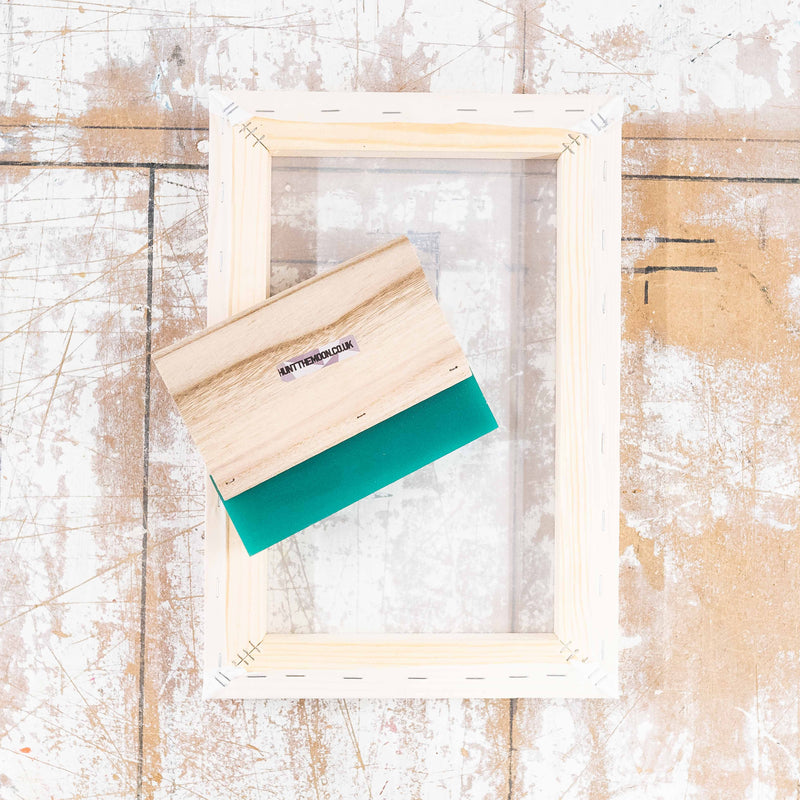 Wooden Screen Printing Frame & Squeegee Bundle - Choose Size & Mesh